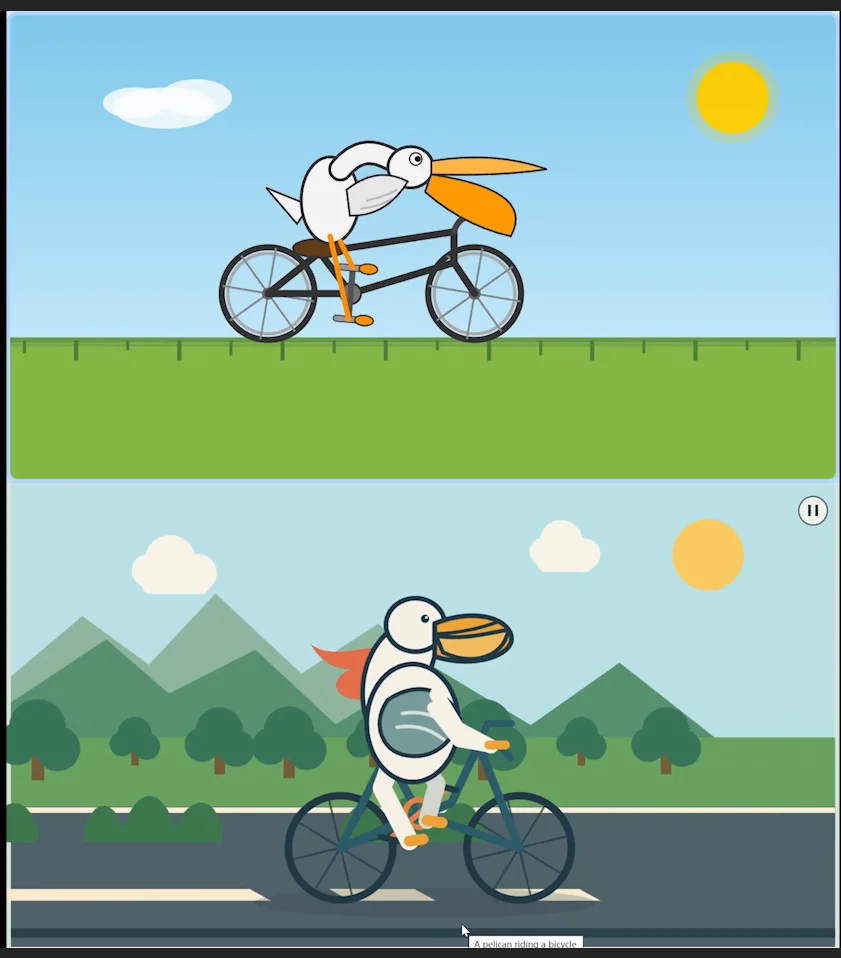 Pelican riding bicycle SVG test — DeepSeek V4 Flash vs GPT-5.6 Terra